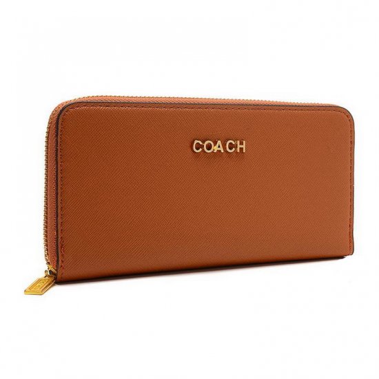 Coach Accordion Zip In Saffiano Large Brown Wallets EUR Coach Accordion Zip In Saffiano Large Brown Wallets EUR
